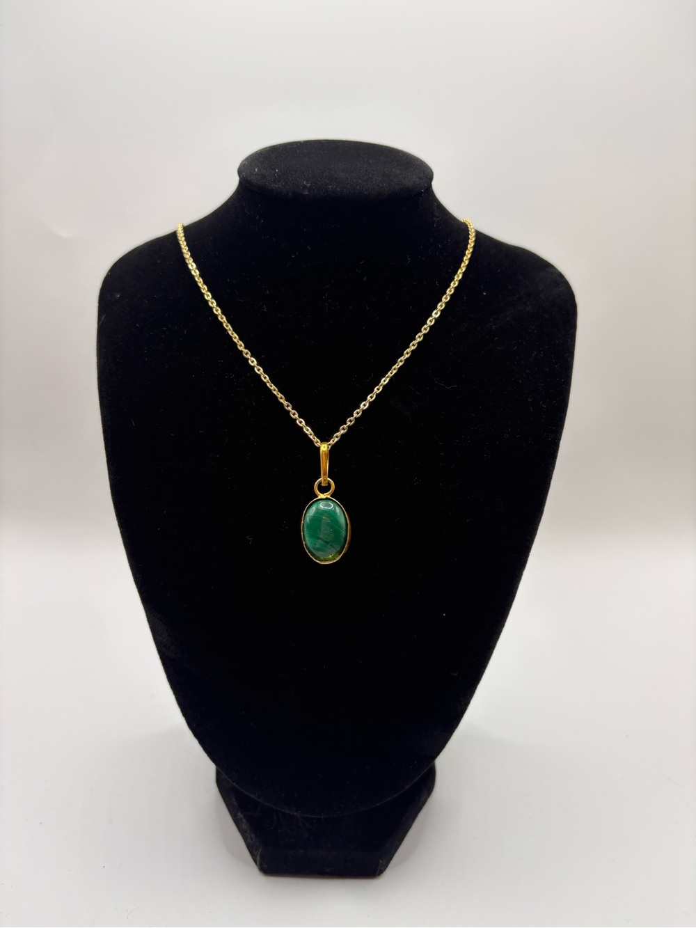 Malachite Stone Pendant Necklace